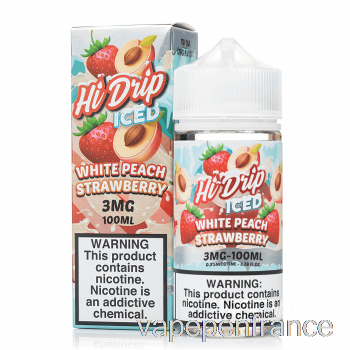 Fraise Pêche Blanche Glacée - Hi-drip - 100 Ml 3 Mg Stylo Vape